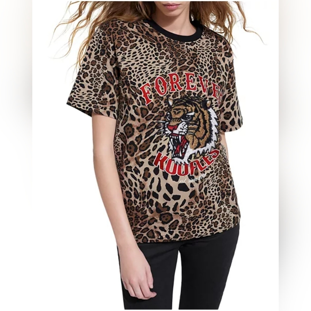 The Kooples Tiger Logo Forever Kooples T-shirt Sz 1/Small NWT